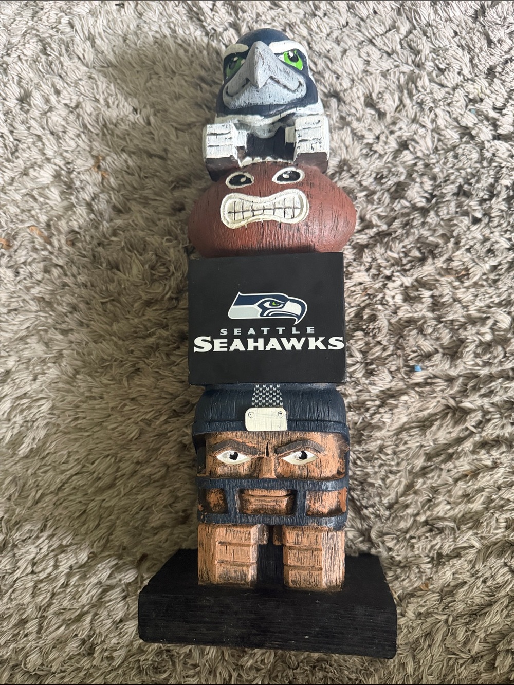 Seattle Seahawks Tiki-Style totem NFL hand carved
